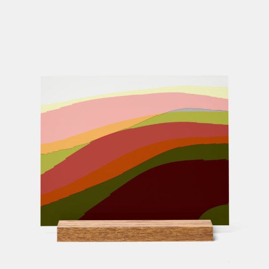 Sunset Vibes Abstracte Kunst 206 Acryl Bord (Voorkant)