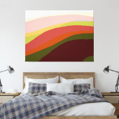Sunset Vibes Abstracte Kunst 206 Canvas Afdruk (Insitu (Slaapkamer))