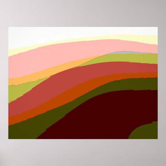 Sunset Vibes Abstracte Kunst 206 Poster (Voorkant)