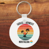 Sunset Vibes met Palm Island Charm Sleutelhanger (Voorkant)