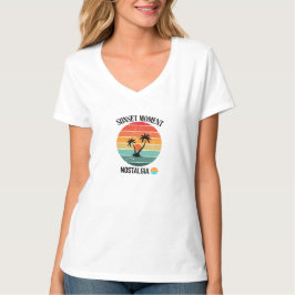  Sunset Vibes met Palm Island Charm T-shirt