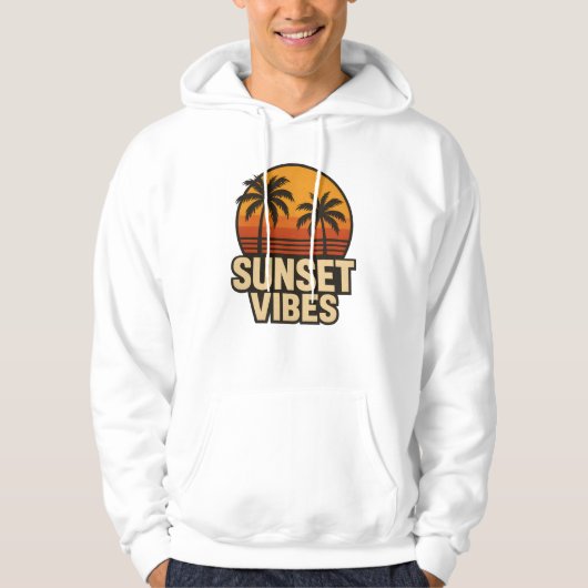 Sunset Vibes Retro  Kleding Unisex Summer Hoodie (Voorkant)