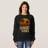 Sunset Vibes Retro  Kleding Unisex Summer Trui (Voorkant volledig)