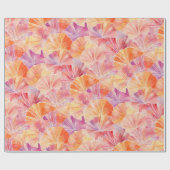 Sunset Vibes Roze en Coral Fan Patroon Cadeaupapier (Vlak)