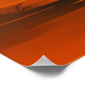 Sunset Vibes Sneaker op Basketbal Poster (Hoek)