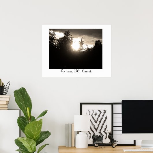 Sunset, Victoria, BC, Canada Poster (Thuiskantoor)