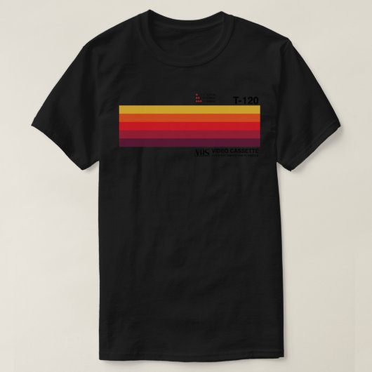 Sunset Video Cassette VHS Classic T Shirt (Design voorkant)