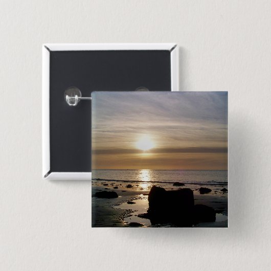 SUNSET VIERKANTE BUTTON 5,1 CM (Voorkant /achterkant)