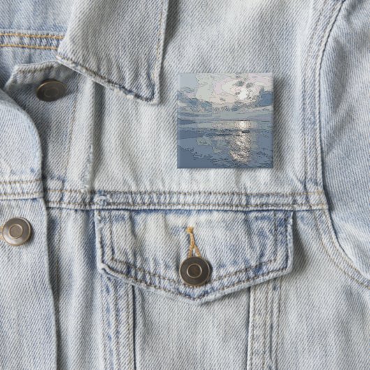 SUNSET VIERKANTE BUTTON 5,1 CM (In situ)