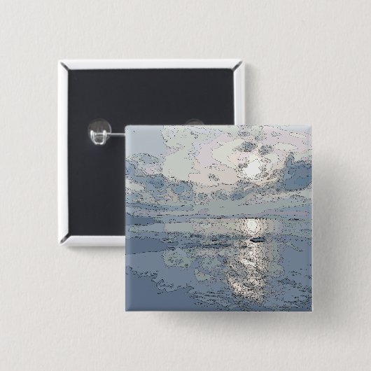 SUNSET VIERKANTE BUTTON 5,1 CM (Voorkant /achterkant)