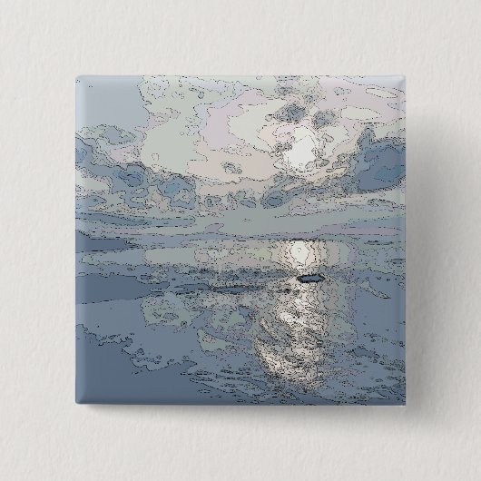 SUNSET VIERKANTE BUTTON 5,1 CM (Voorkant)