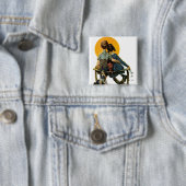 Sunset Vierkante Button 5,1 Cm (In situ)