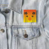 Sunset Vierkante Button 5,1 Cm (In situ)