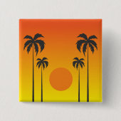 Sunset Vierkante Button 5,1 Cm (Voorkant)