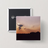 Sunset Vierkante Button 5,1 Cm (Voorkant /achterkant)