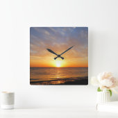 SUNSET VIERKANTE KLOK (Huis)