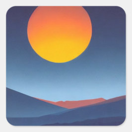 Sunset Vierkante Sticker