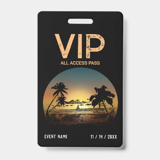 Sunset VIP-badge Badge (Voorzijde)