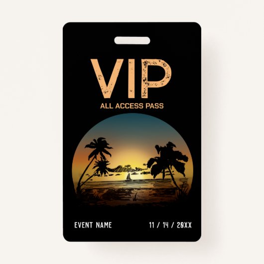 Sunset VIP-badge Badge (Voorkant)