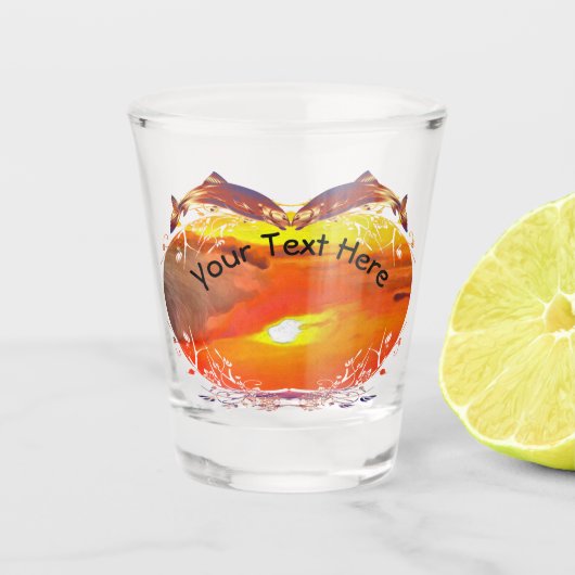 Sunset Vissen 2443 Shot Glas (Voorkant)