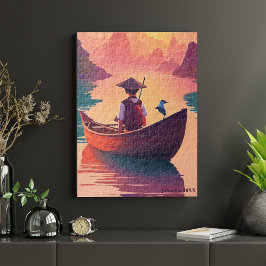 Sunset Vissen Legpuzzel