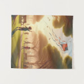 "Sunset vlieger tapijt" Wandkleed (Voorkant (horizontaal))