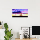 Sunset voorbij Tree_ Poster (Thuiskantoor)