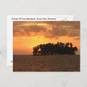 Sunset, W Coco Banderos, Kuna Yala, Panama Briefkaart (Voorkant / Achterkant)