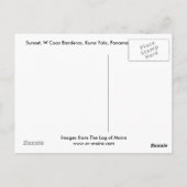 Sunset, W Coco Banderos, Kuna Yala, Panama Briefkaart (Achterkant)