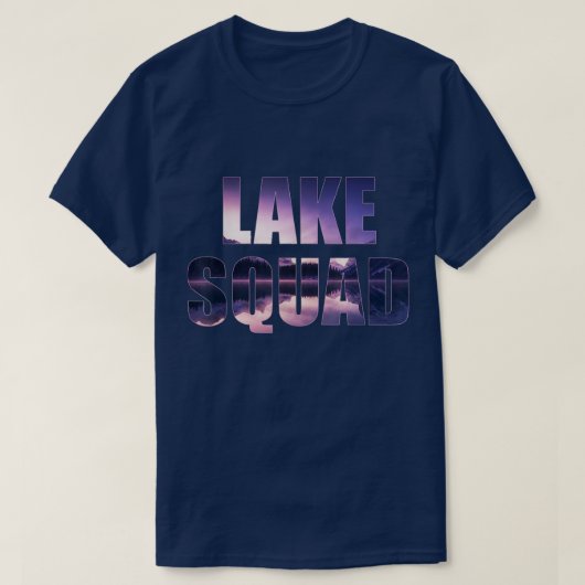 Sunset Wakeboarder Power Boat Lake Squad Dock T-shirt (Design voorkant)