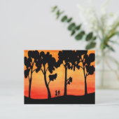Sunset Walk Briefkaart (Staand voorkant)