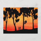 Sunset Walk Briefkaart (Voorkant)