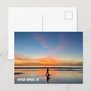 Sunset Walk - Venice Beach, Californië Briefkaart