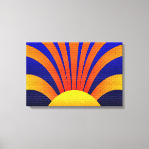 Sunset Wall Canvas Afdruk