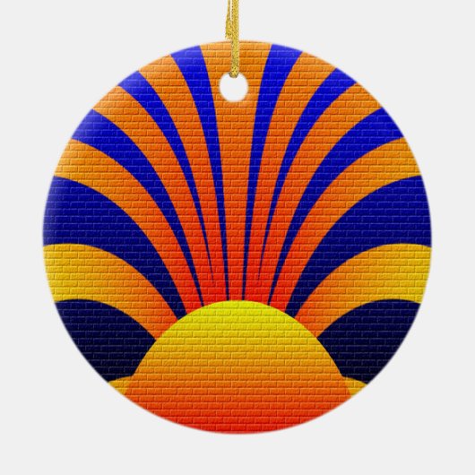 Sunset Wall Keramisch Ornament (Achterkant)