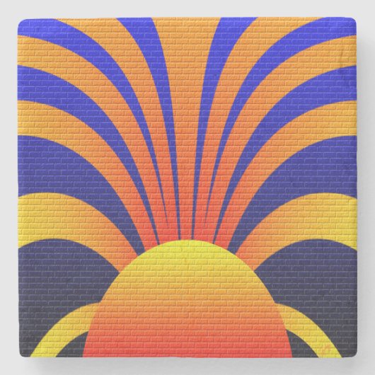 Sunset Wall Stenen Onderzetter (Voorkant)