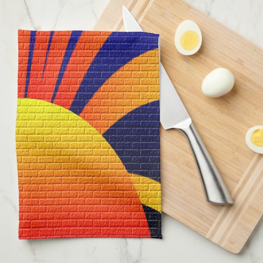 Sunset Wall Theedoek (Quarter Fold)