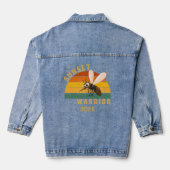 Sunset Warrior - Retro Sunset Mosquito Denim Jacket (Achterkant)