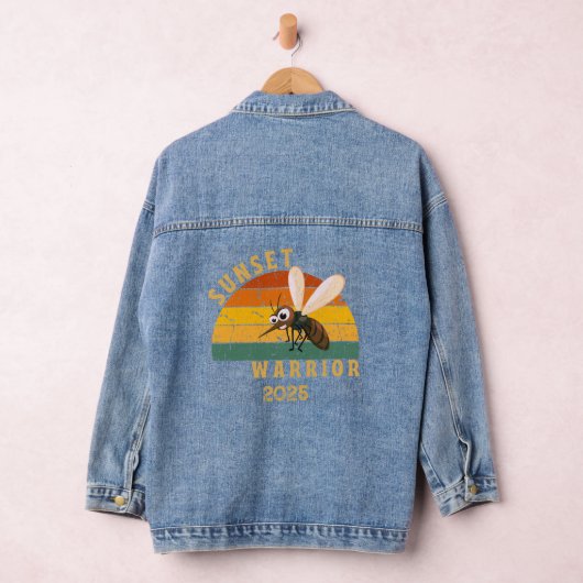 Sunset Warrior - Retro Sunset Mosquito Denim Jacket (Hangar)
