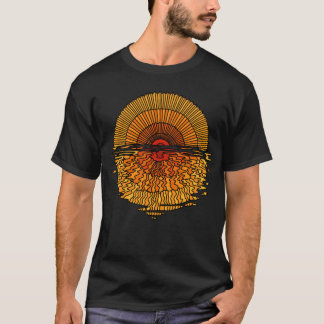 Sunset Water Design Graphic T shirt