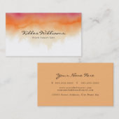 Sunset Watercolor Business Card Visitekaartje (Voorkant / Achterkant)