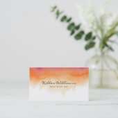 Sunset Watercolor Business Card Visitekaartje (Staand voorkant)