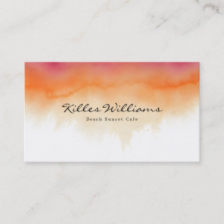 Sunset Watercolor Business Card Visitekaartje