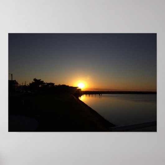Sunset Waterscape Photo Poster (Voorkant)