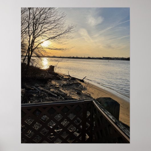 Sunset Waterscape Photo Poster (Voorkant)