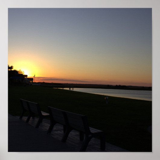 Sunset Waterscape Photo Poster (Voorkant)