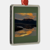 Sunset Waterscape Reflection Ornament (Rechts)