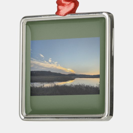 Sunset Waterscape Reflection Ornament (Links)