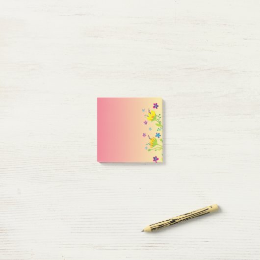 Sunset waterverf Bloom Bloemgradiënt Post-it® Notes (Op bureau)