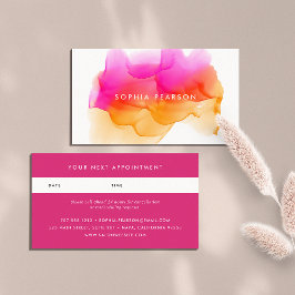 Sunset Waterverf Blot | Benoemingskaart Afsprakenkaartje